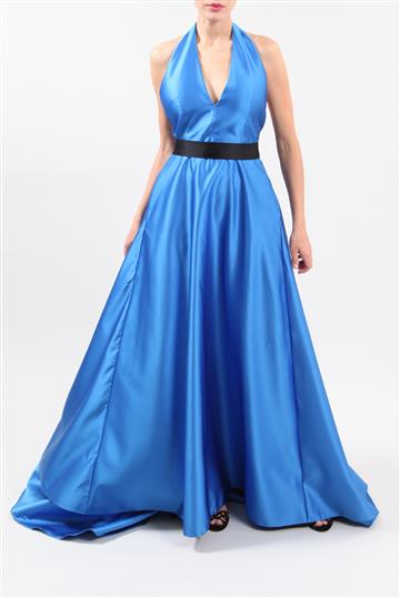 Vestido Carolina Herrera Festa Longo Azul