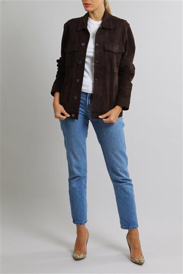 Casaco Achados da New Camurça de Cordeiro Theory Marrom