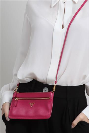 Bolsa Prada Wallet Safiano Rosa