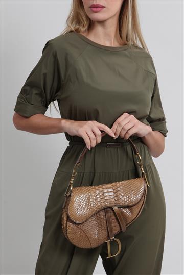 Bolsa Christian Dior Saddle Phyton Metalizada