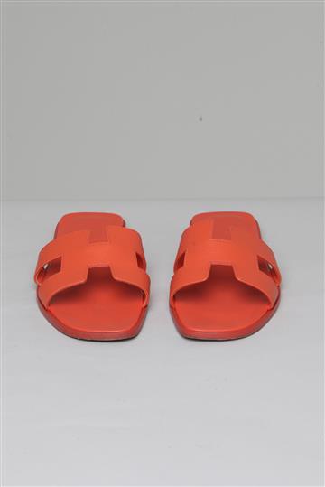 Sandália Hermès Oran Laranja