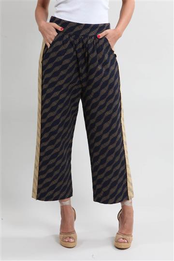 Calça A. Niemeyer Pantacour Texturizada Azul