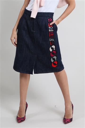 Saia Chanel Lápis Gabrielle Coco Jeans