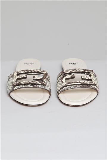 Flat Fendi Monograma Python  Bicolor